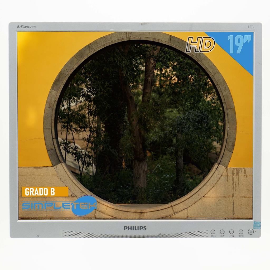 19inch Philips 19B4Q without base 1280 x 1024 LCD Monitor Grey Back
