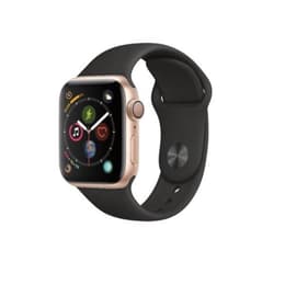 Apple Watch (Series 4) 2018 GPS + Cellular 40 - Stainless steel Gold - Sport band Black