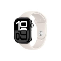 Apple Watch Series 10 (2024) GPS + Cellular 46 mm - Aluminium Jet Black - Sport band Starlight