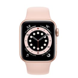 Apple Watch (Series 6) 2020 GPS 40 - Stainless steel Gold - Sport band Pink
