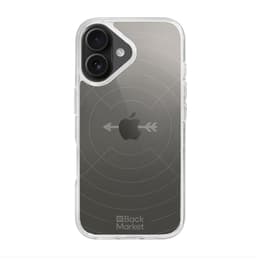 Back Market Case iPhone 16 and protective screen - GRS 4.0 Recycled plastic - Transparent