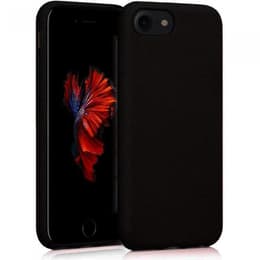 Case iPhone SE (2022/2020)/8/7/6/6S - Natural material - Black