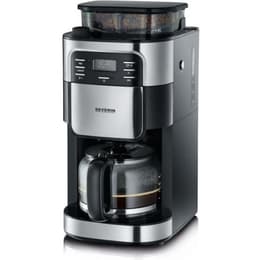 Espresso coffee machine combined Machine a Cafe SEVERIN 4810 Cafetiere filtre avec broyeur intégré - Noir et inox - 1000W - 1,4 L L - Black