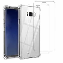 Case Galaxy S8 and 2 protective screens - TPU - Transparent