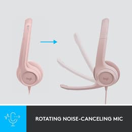 Logitech H390 gaming wired Headphones with microphone - Pink