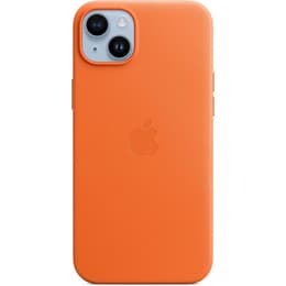 Apple Leather case iPhone 14 Plus - Magsafe - Leather Orange