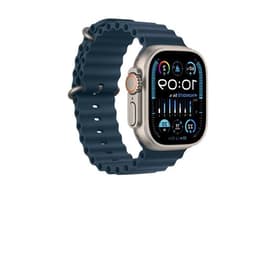 Apple Watch Ultra (2022) GPS + Cellular 49 mm - Titanium Natural Titanium - Ocean band Blue
