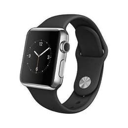 Apple Watch (Series 1) 2016 GPS 42 - Stainless steel Silver - Sport loop Black