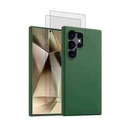Case Galaxy S24 ultra and 2 protective screens - Silicone - Green