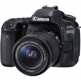 Reflex EOS 80D - Black + Canon Canon 18-55mm f/3.5-5.6 IS STM f/3.5-5.6