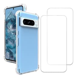 Case Pixel 8 Pro and 2 protective screens - TPU - Transparent