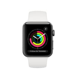 Apple Watch (Series 3) 2017 GPS 38 - Aluminium Grey - Sport band White