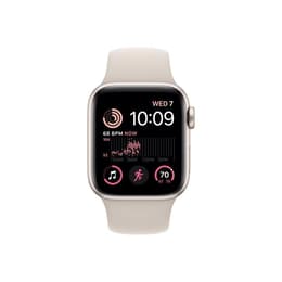 Apple Watch Series SE 1 (2020) GPS + Cellular 44 mm - Aluminium Gold - Sport band White