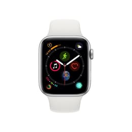 Apple Watch Series 4 (2018) GPS + Cellular 40 mm - Stainless steel Silver - Sport band White