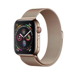 Apple Watch (Series 4) 2018 GPS + Cellular 40 - Stainless steel Gold - Milanese Gold