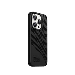 Back Market Case iPhone 16 Pro and protective screen - Natural material - Black Wave