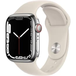 Apple Watch (Series 7) 2021 GPS + Cellular 45 - Aluminium Grey - Sport band White