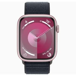 Apple Watch (Series 9) 2023 GPS + Cellular 45 - Aluminium Pink - Sport loop Midnight