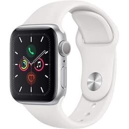 Apple Watch (Series 5) 2019 GPS + Cellular 40 - Aluminium Silver - Modern buckle White