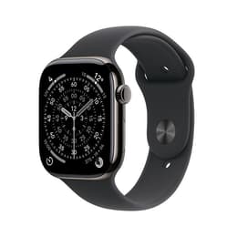 Apple Watch Series 11 (2025) GPS + Cellular 46 mm - Titanium Natural - Sport band Black