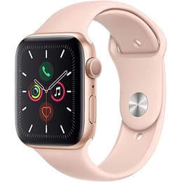Apple Watch (Series 5) 2019 GPS + Cellular 44 - Aluminium Gold - Sport band Pink