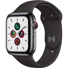 Apple Watch (Series 5) 2019 GPS 44 - Stainless steel Black - Sport loop Black