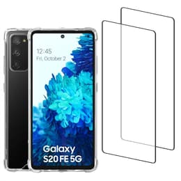 Case Galaxy S20 FE/Galaxy S20 FE 5G and 2 protective screens - Recycled plastic - Transparent