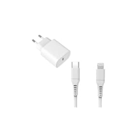 Cable and Wallplug (USB-C + Lightning) 20W - WTK