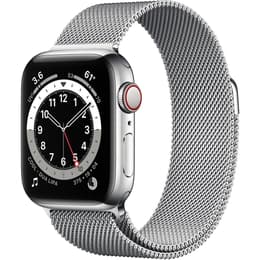 Apple Watch (Series 6) 2020 GPS + Cellular 44 - Aluminium Silver - Milanese Silver