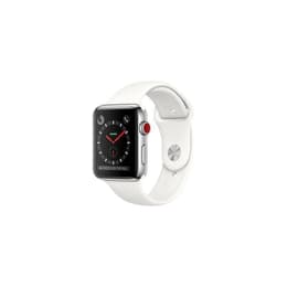 Apple Watch (Series 3) 2017 GPS + Cellular 42 - Aluminium Silver - Sport loop White