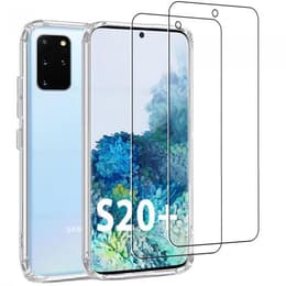 Case Galaxy S20 Plus and 2 protective screens - Silicone - Transparent