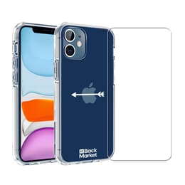 Back Market Case iPhone 12 mini and protective screen - 60% Recycled plastic - Transparent