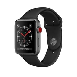 Apple Watch Series 3 (2017) GPS + Cellular 42 mm - Aluminium Space Gray - Sport band Black