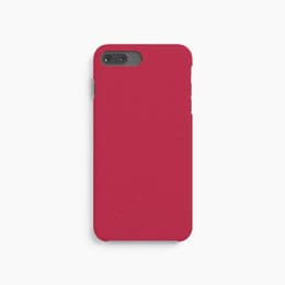 Case iPhone 7 Plus/8 Plus - Natural material - Red