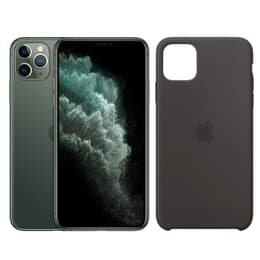 Bundle iPhone 11 Pro Max + Apple Case (Black) - 64GB - Midnight Green - Unlocked