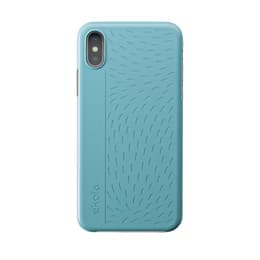 Case iPhone X/Xs - Natural material - Blue