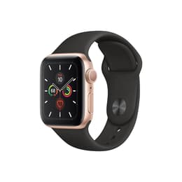 Apple Watch (Series 5) 2019 GPS + Cellular 44 - Aluminium Gold - Sport band Black