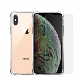 Case iPhone XS Max and protective screen - TPU - Transparent
