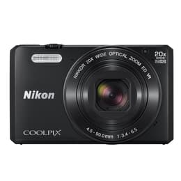 Compact CoolPix S7000 - Black + Nikon Wide Optical Zoom 20x ED VR Nikkor 25-500mm f/3.4-6.5 f/3.4-6.5