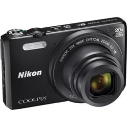 Compact CoolPix S7000 - Black + Nikon Wide Optical Zoom 20x ED VR Nikkor 25-500mm f/3.4-6.5 f/3.4-6.5
