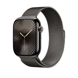 Apple Watch Series 10 (2024) GPS 46 mm - Aluminium Jet Black - Milanese loop Black