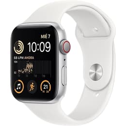 Apple Watch (Series 2) GPS + Cellular 44 - Aluminium Silver - Sport band White