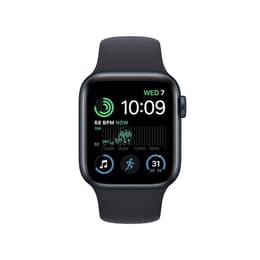 Apple Watch Series SE 2 (2022) GPS 44 mm - Aluminium Silver - Sport band Black