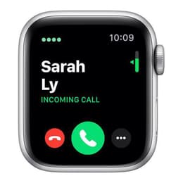 Apple Watch Series 5 (2019) GPS + Cellular 40 mm - Aluminium Silver - Sport band White