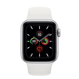Apple Watch Series 5 (2019) GPS + Cellular 40 mm - Aluminium Silver - Sport band White