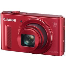 Compact PowerShot SX610 HS - Red + Canon Zoom Lens 18X IS 25-450mm f/3.8-6.9 f/3.8-6.9