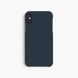 Case iPhone X/XS - Natural material - Blue