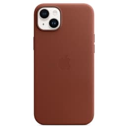 Apple Leather case iPhone 14 Plus - Magsafe - Leather Brown