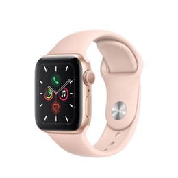Apple Watch Series 5 (2019) GPS + Cellular 44 mm - Stainless steel Gold - Sport band Pink