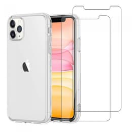 Case iPhone 11 Pro and 2 protective screens - TPU - Transparent